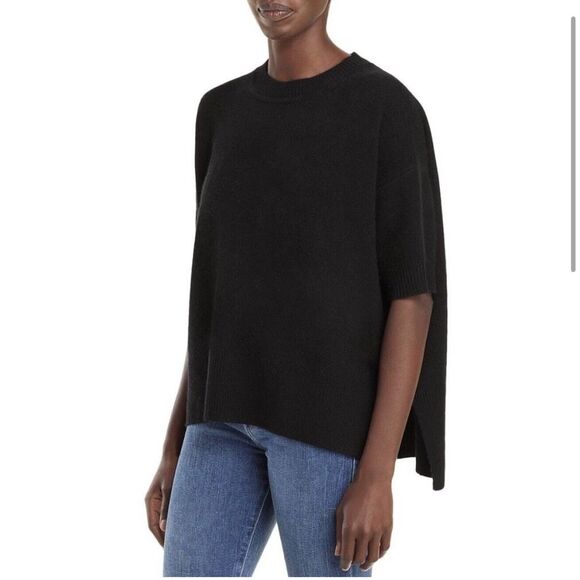 C by Bloomingdale's Cashmere Short Sleeve Sweater Size Medium - Picture 1 of 7
